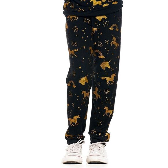 Chaser girls NWT golden unicorn Soft sparkle sweatpants rainbow Sz 12 - Picture 3 of 8